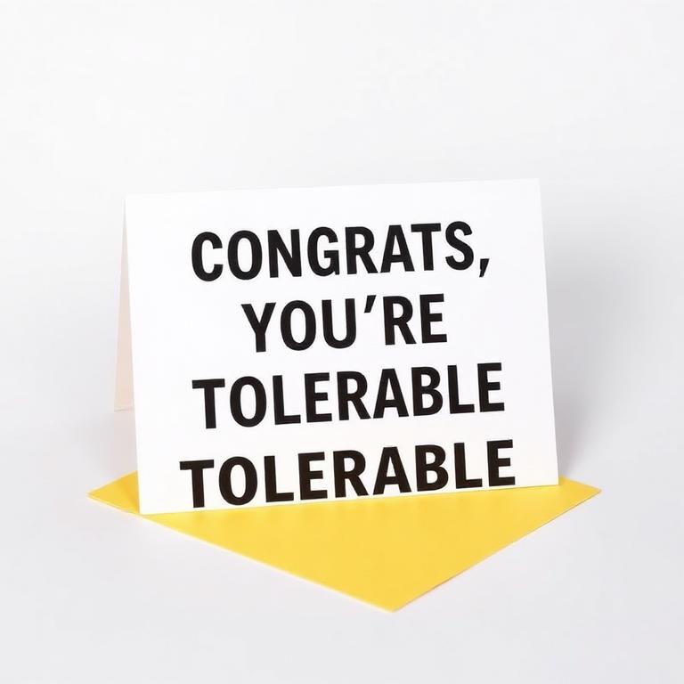 Congrats, You're Tolerable